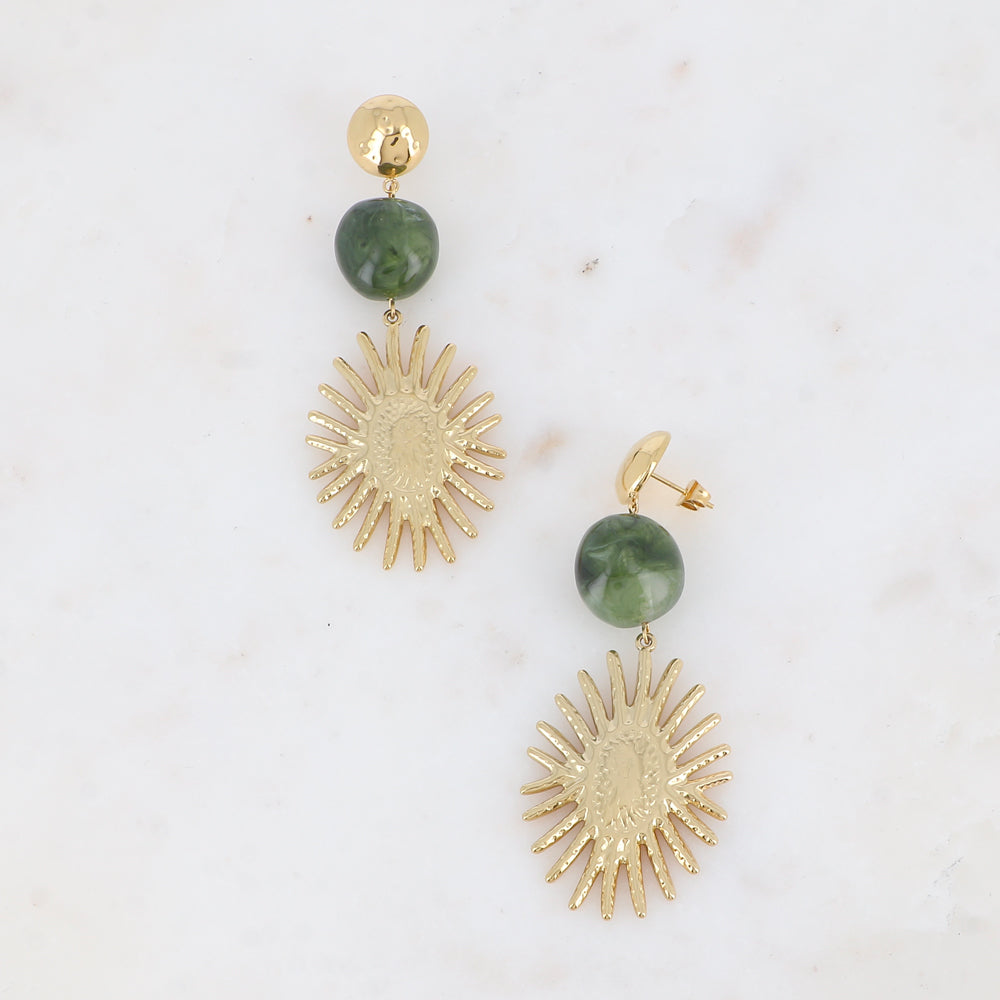 Boucles d'oreilles Juliette Kaki