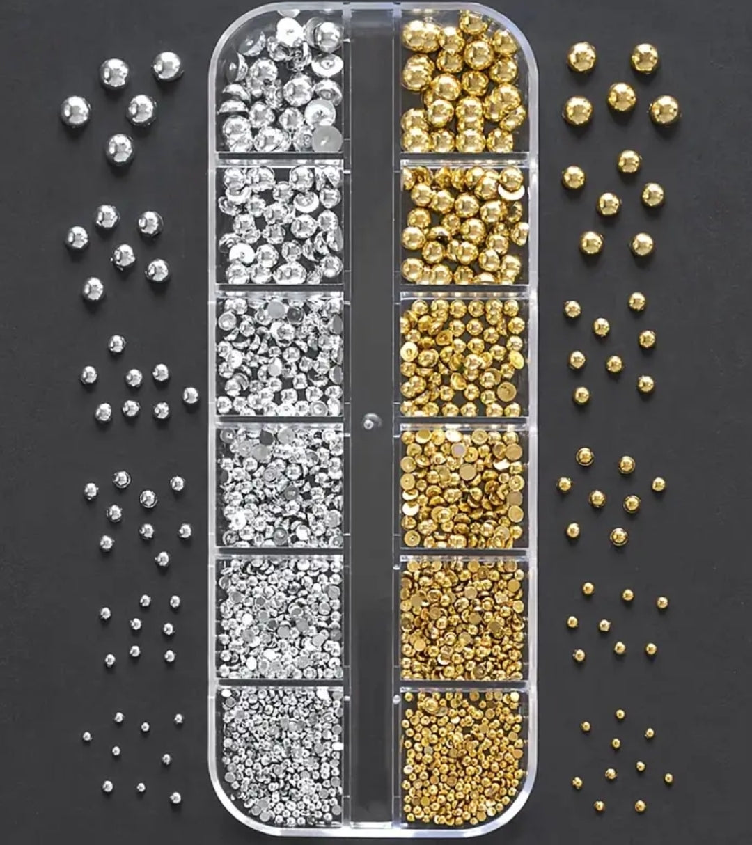 Charms Ongles : Boîte Demi-Perles