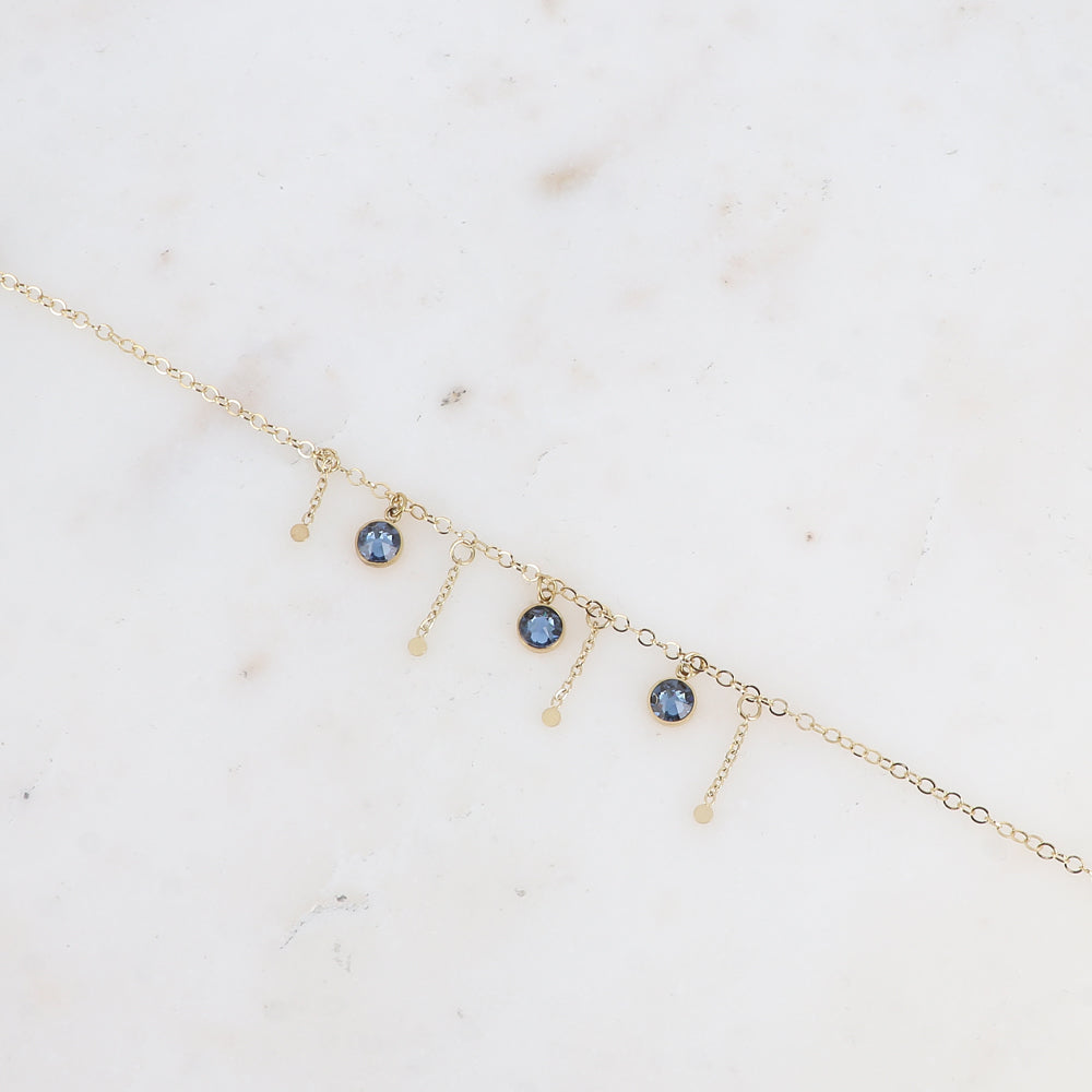 Bracelet Lupin Doré Denim Blue