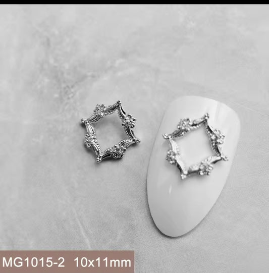 Pré-Commande Charms Ongles : Cadre 2 Argenté