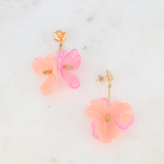 Boucles d'oreilles Ginko Rose
