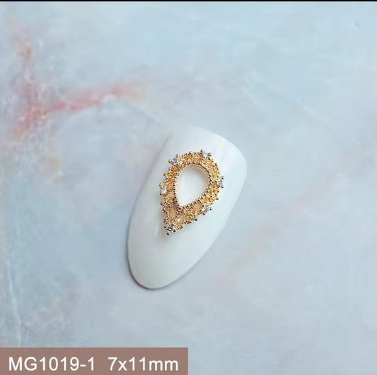 Pré-Commande Charms Ongles : Cadre 3 Doré