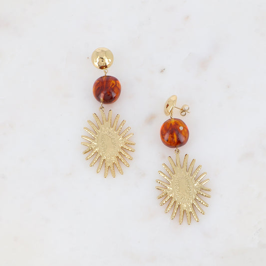 Boucles d'oreilles Juliette Marron