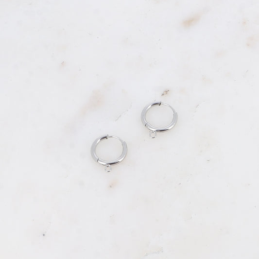 Créoles Livia Argenté - Compatible Charms