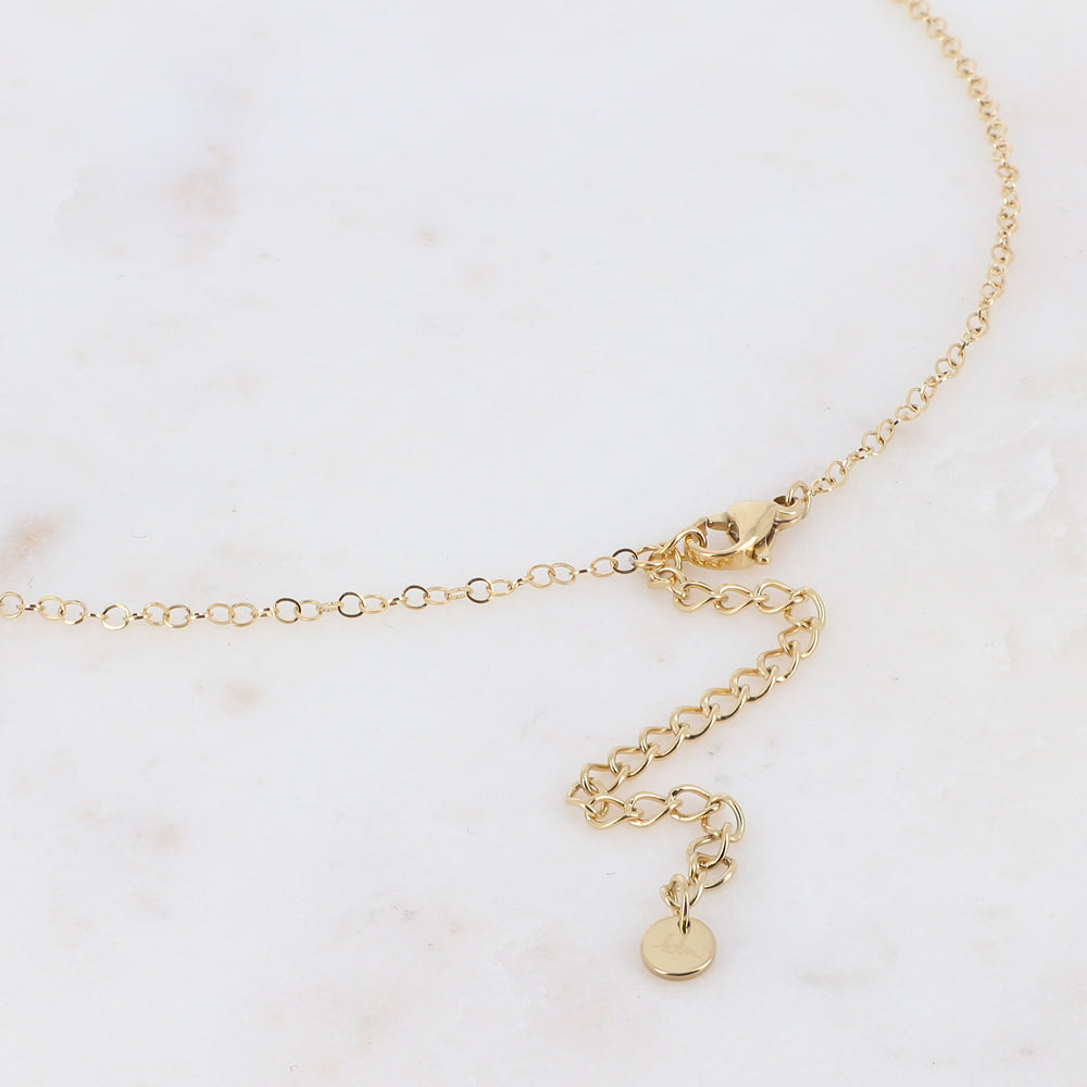 Collier Lupin Doré Corail