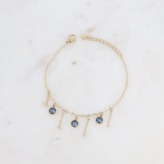 Bracelet Lupin Doré Denim Blue