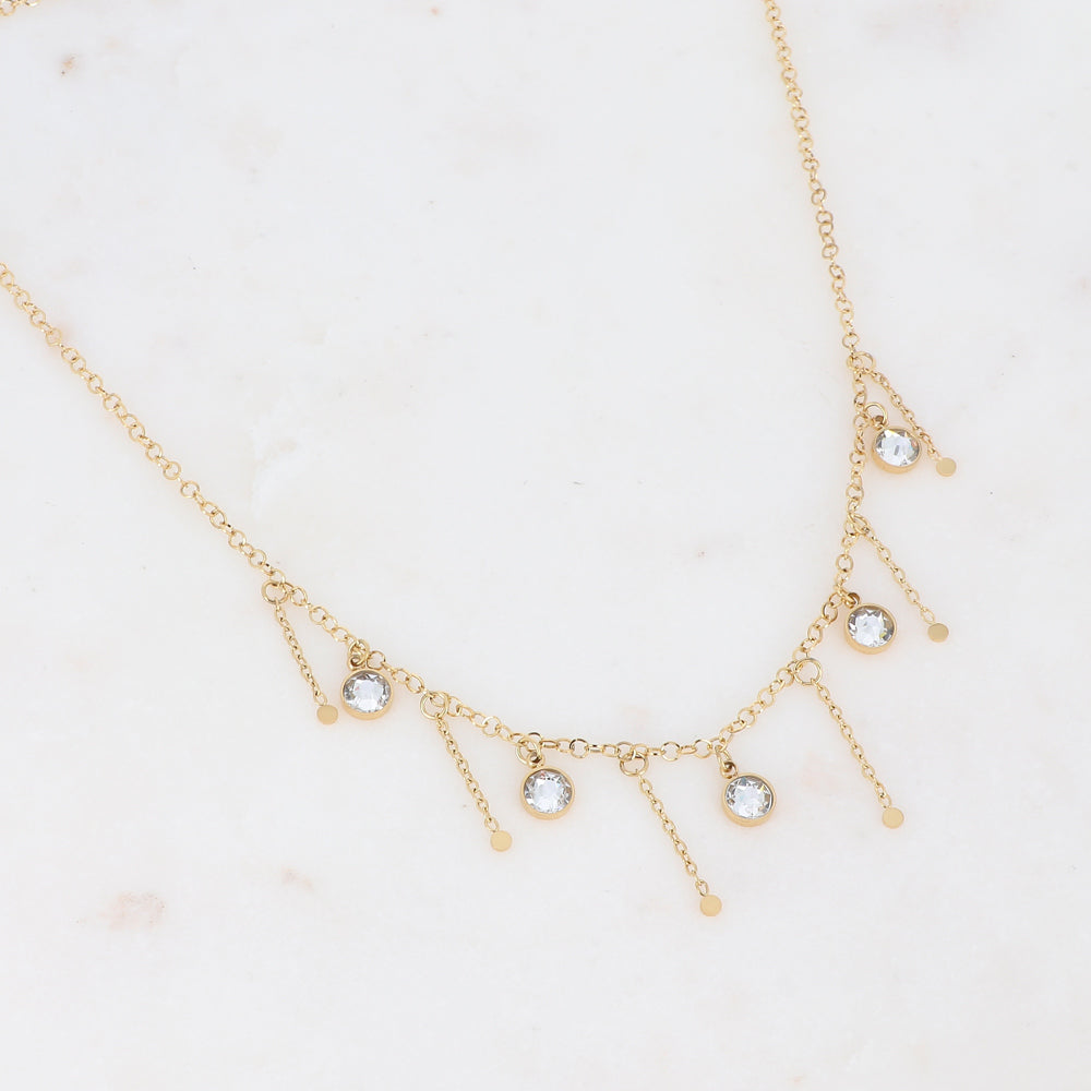 Collier Lupin Doré Crystal