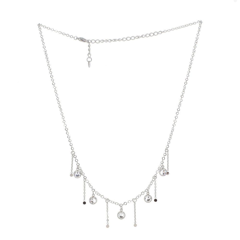 Collier Lupin Rhodium Crystal