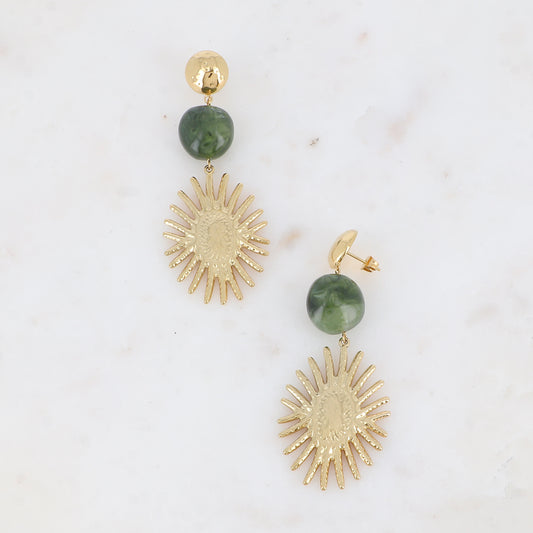 Boucles d'oreilles Juliette Kaki
