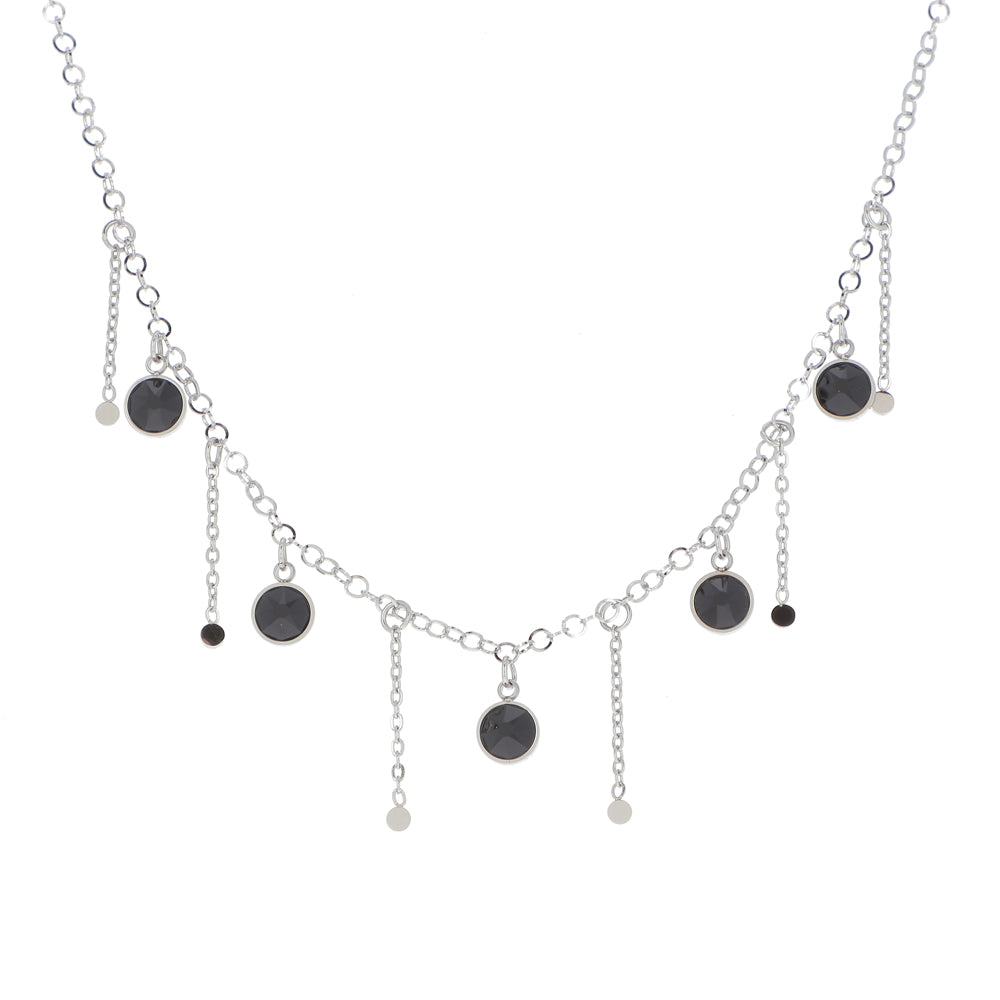 Collier Lupin Rhodium Jet