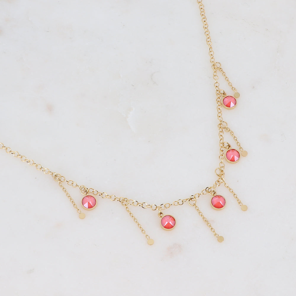 Collier Lupin Doré Corail