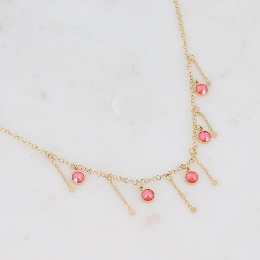 Collier Lupin Doré Corail