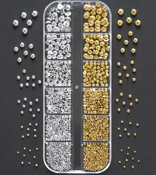 Charms Ongles : Boîte Demi-Perles