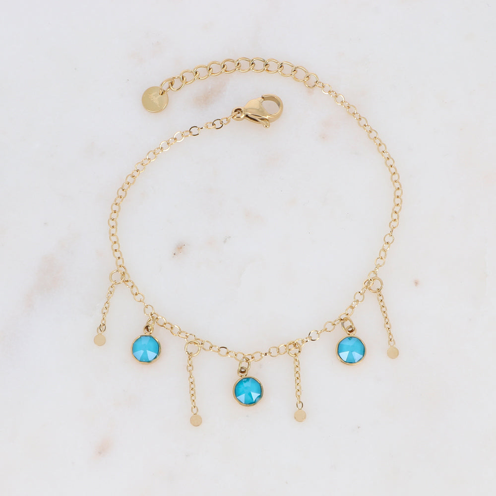Bracelet Lupin Doré Azure Blue