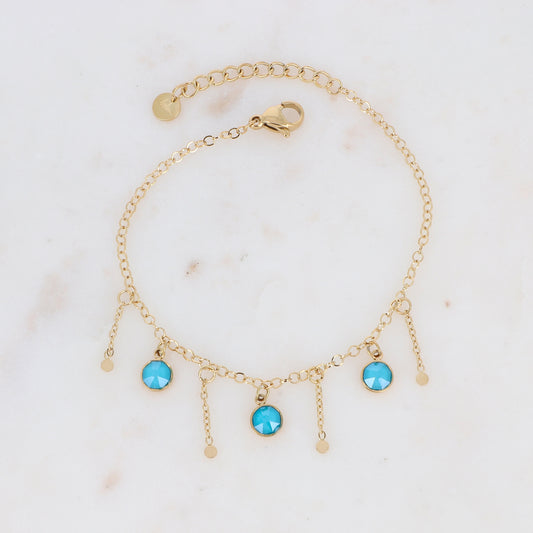Bracelet Lupin Doré Azure Blue
