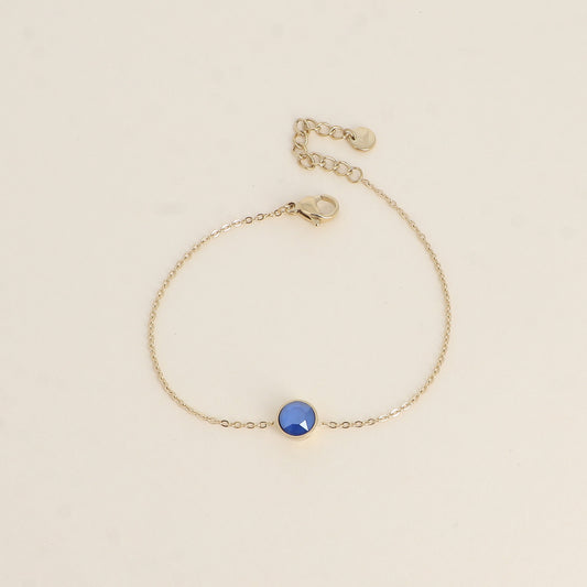 Bracelet Bérénice Swarovski Doré Royal Blue