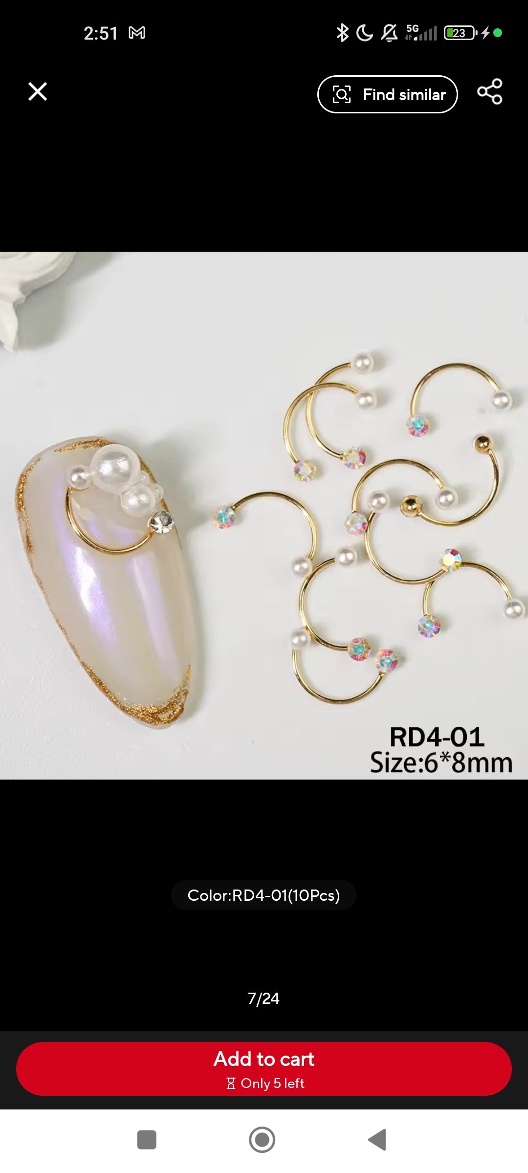 Pré-Commande Charms Ongles : Piercing 1