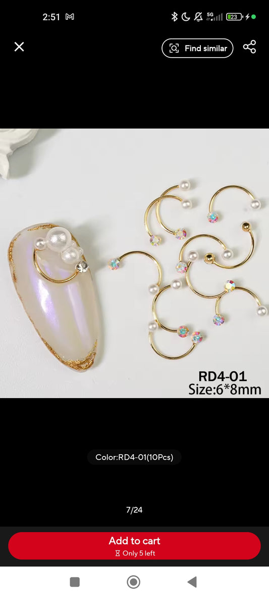 Pré-Commande Charms Ongles : Piercing 1