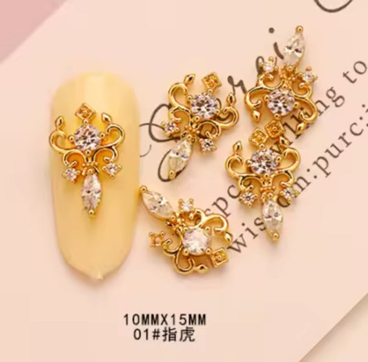 Pré-Commande Charms Ongles : Ornement 12 Doré Zirconium