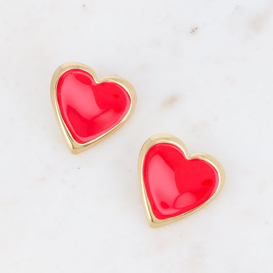 Boucles d'oreilles Mélusine Rouge