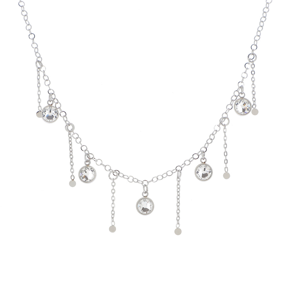 Collier Lupin Rhodium Crystal
