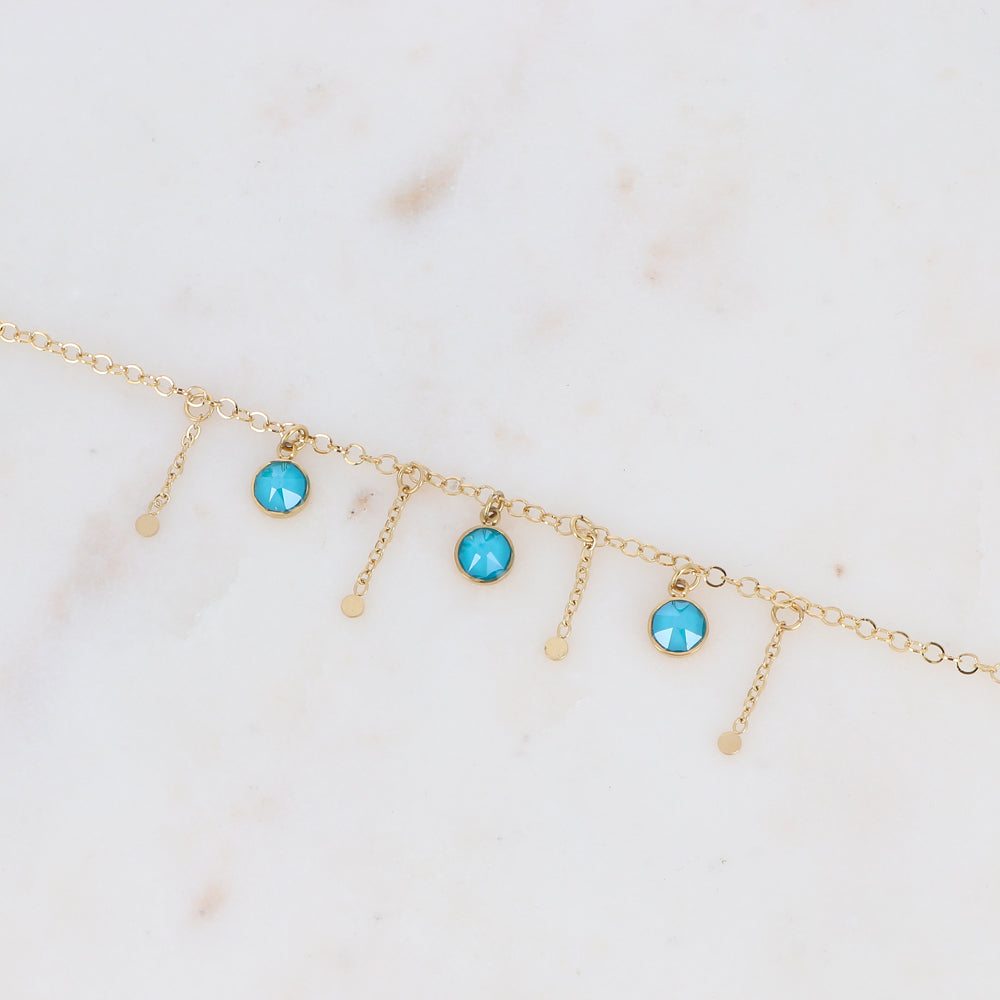 Bracelet Lupin Doré Azure Blue