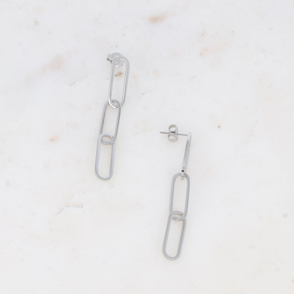 Boucles d'oreilles Sasha Argenté - Compatible Charms